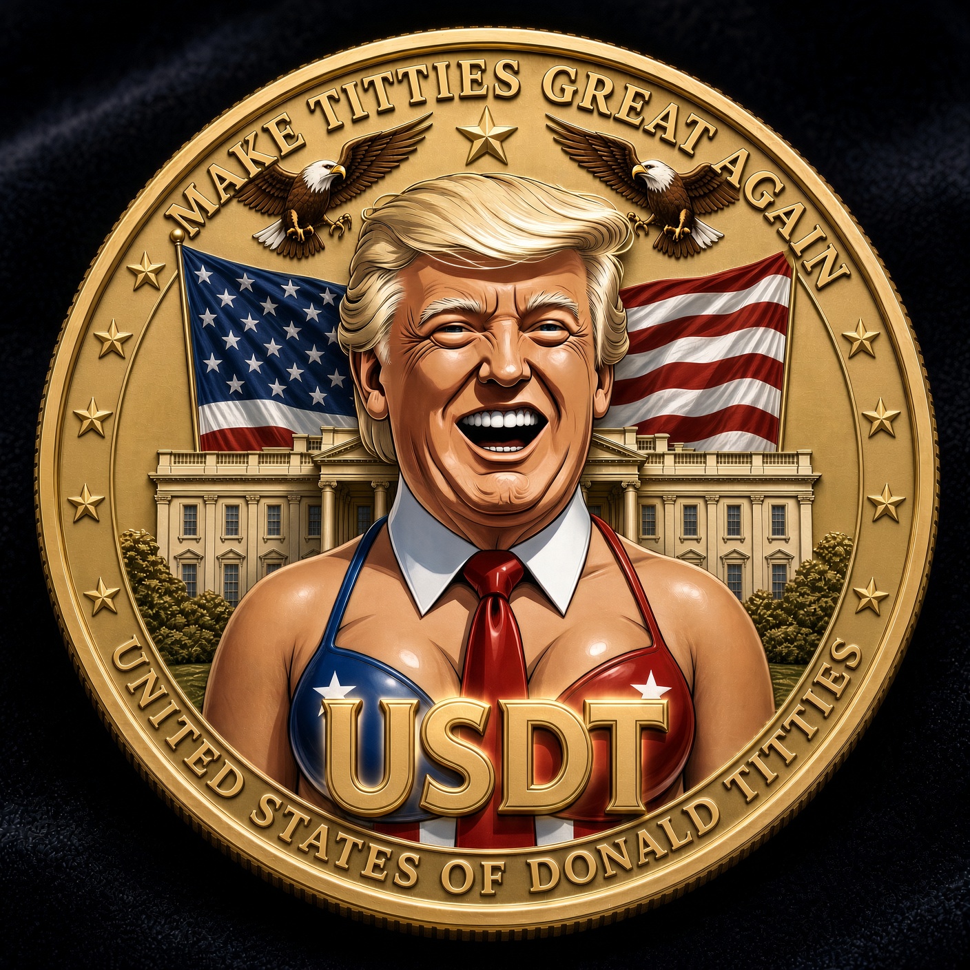 United States of Donald Titties gold coin